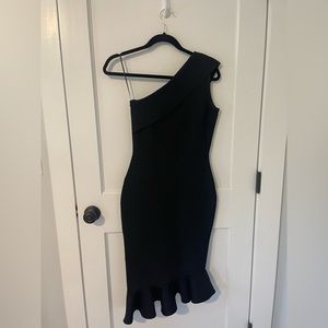 Black one shoulder dress